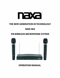 Bruksanvisning Naxa NAM-984 Mikrofon