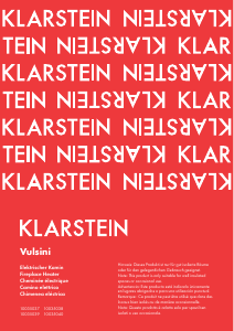 Manual de uso Klarstein 10035039 Vulsini Chimenea electrica