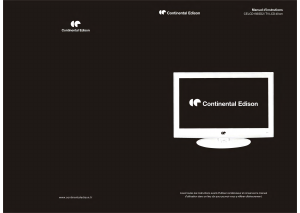 Mode d’emploi Continental Edison CELCD156SD2 Téléviseur LCD