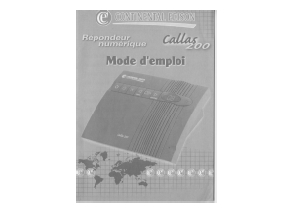 Mode d’emploi Continental Edison Callas 200 Répondeur téléphonique