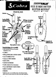 Mode d’emploi Cobra MT 500 Talkie-walkie