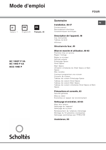 Mode d’emploi Scholtès BC 199DP XA S Four