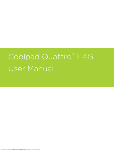 Bruksanvisning Coolpad Quattro II 4G Mobiltelefon