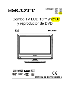 Manual de uso Scott CTX 221 Televisor de LCD