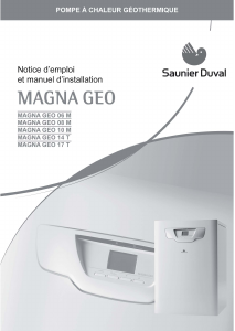 Mode d’emploi Saunier Duval Magna Geo 17 T Pompe à chaleur