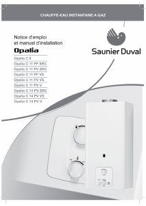Mode d’emploi Saunier Duval Opalia C 11 PF SRC Chaudière à gaz