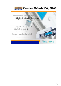 Bruksanvisning Creative MuVo N100 Mp3 spelare