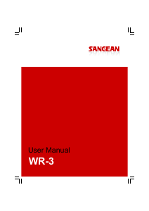 Manual de uso Sangean WR-3 Set de estéreo