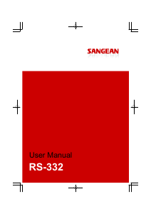 Mode d’emploi Sangean RS-332 Radio-réveil