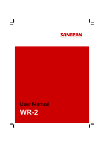 Manual de uso Sangean WR-2 Radio