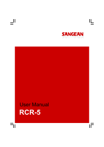 Manual Sangean RCR-5 Radio