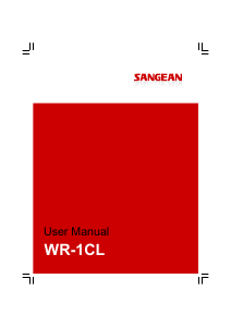 Handleiding Sangean WR-1CL Radio