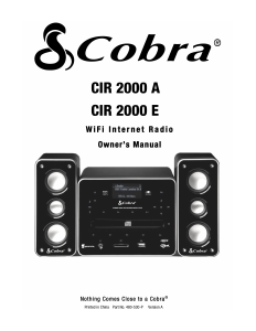 Handleiding Cobra CIR2000A Stereoset