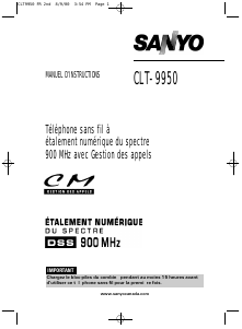 Mode d’emploi Sanyo CLT-9950 Téléphone sans fil