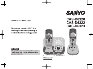 Mode d’emploi Sanyo CAS-D6320 Téléphone sans fil