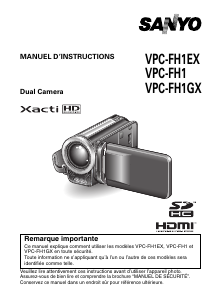 Mode d’emploi Sanyo VPC-FH1GX Xacti Caméscope