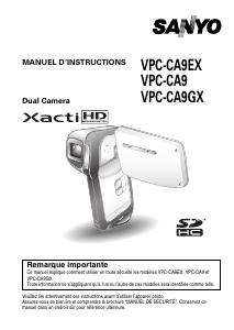 Mode d’emploi Sanyo VPC-CA9EX Xacti Caméscope