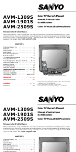Bruksanvisning Sanyo AVM-1901S TV