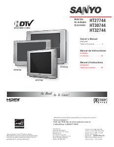 Bruksanvisning Sanyo HT30744 TV