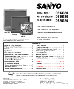 Handleiding Sanyo DS13330 Televisie