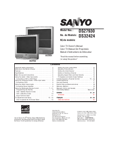 Handleiding Sanyo DS27930 Televisie