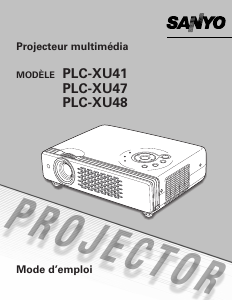 Mode d’emploi Sanyo PLC-XU41 Projecteur