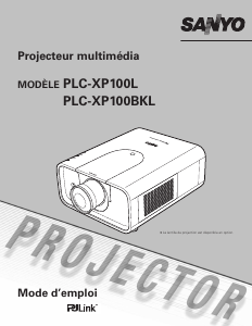 Mode d’emploi Sanyo PLC-XP100BKL Projecteur