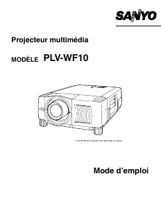 Mode d’emploi Sanyo PLV-WF10 Projecteur