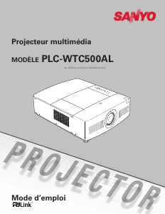 Mode d’emploi Sanyo PLC-WTC500AL Projecteur
