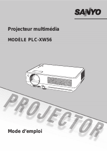 Mode d’emploi Sanyo PLC-XW56 Projecteur