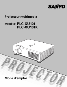 Mode d’emploi Sanyo PLC-XU101 Projecteur