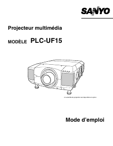 Mode d’emploi Sanyo PLC-UF15 Projecteur
