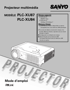 Mode d’emploi Sanyo PLC-XU84 Projecteur