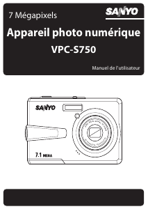 Mode d’emploi Sanyo VPC-S750P Appareil photo numérique