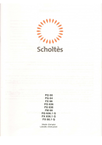Mode d’emploi Scholtès FG 636 Four