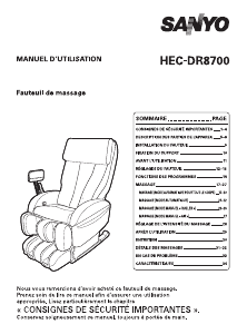 Mode d’emploi Sanyo HEC-DR8700K Appareil de massage