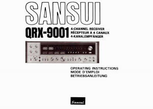 Bedienungsanleitung Sansui QRX-9001 Receiver