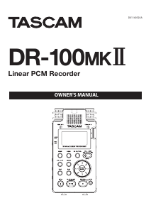 Bruksanvisning Tascam DR-100 Mk II Diktafon
