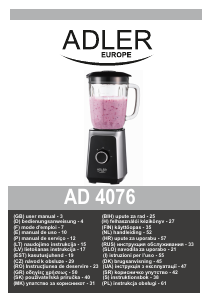 Kasutusjuhend Adler AD 4076 Blender