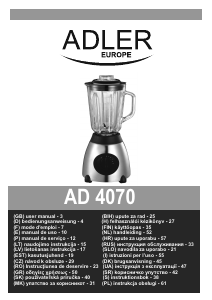 Instrukcja Adler AD 4070 Blender