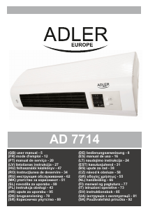 Manuale Adler AD 7714 Termoventilatore
