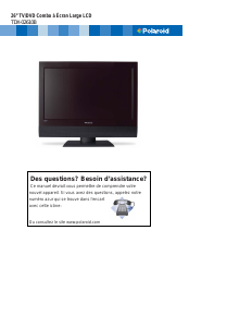 Mode d’emploi Polaroid TDX-02610B Téléviseur LCD