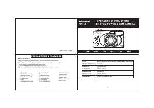 Manual de uso Polaroid PZ1710 Cámara