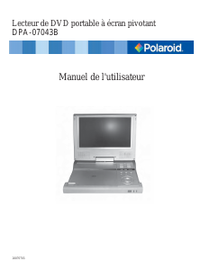 Mode d’emploi Polaroid DPA-07043B Lecteur DVD