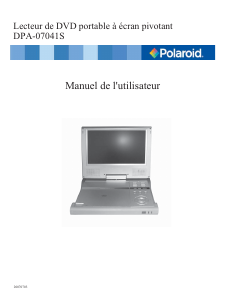 Mode d’emploi Polaroid DPA-07041S Lecteur DVD