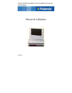 Mode d’emploi Polaroid PDU-0832DS Lecteur DVD