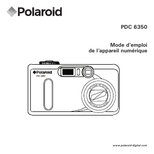 Mode d’emploi Polaroid PDC 6350 Appareil photo numérique