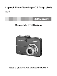 Mode d’emploi Polaroid i739 Appareil photo numérique