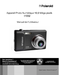 Mode d’emploi Polaroid t1032 Appareil photo numérique