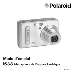 Mode d’emploi Polaroid i638 Appareil photo numérique